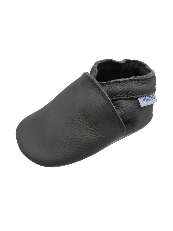 Yalion Leder-Krabbelschuhe in Den Grau günstig kaufen