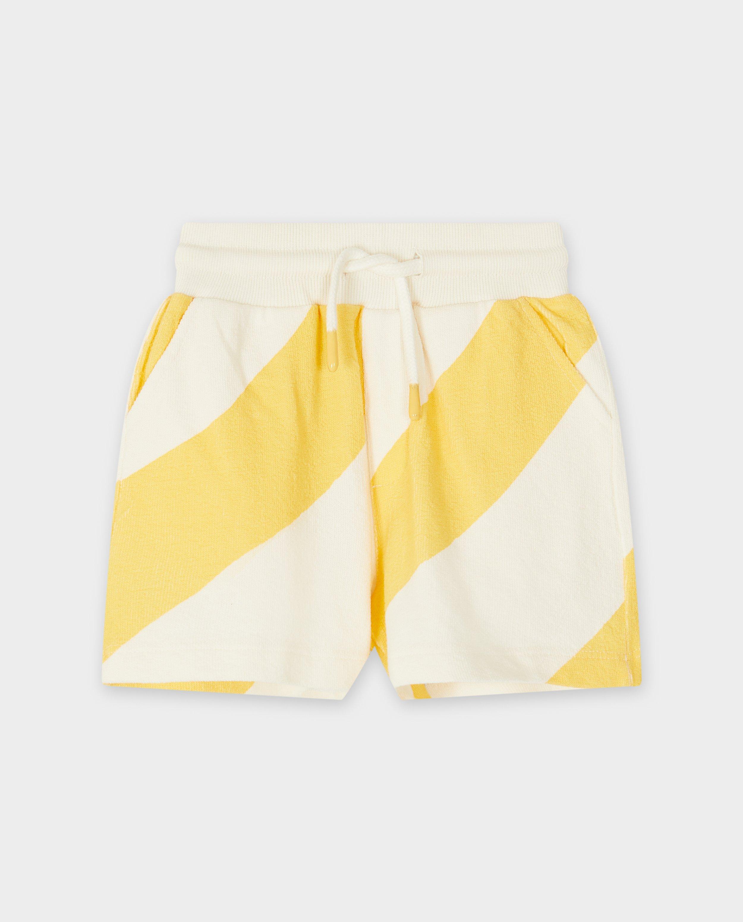 Pantaloni scurți cu dungi Elisabeth Lucie Baeten, unisex galbeni