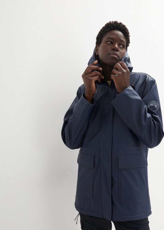 Regenjacke mit Teddyfutter aus wasserdichtem Material