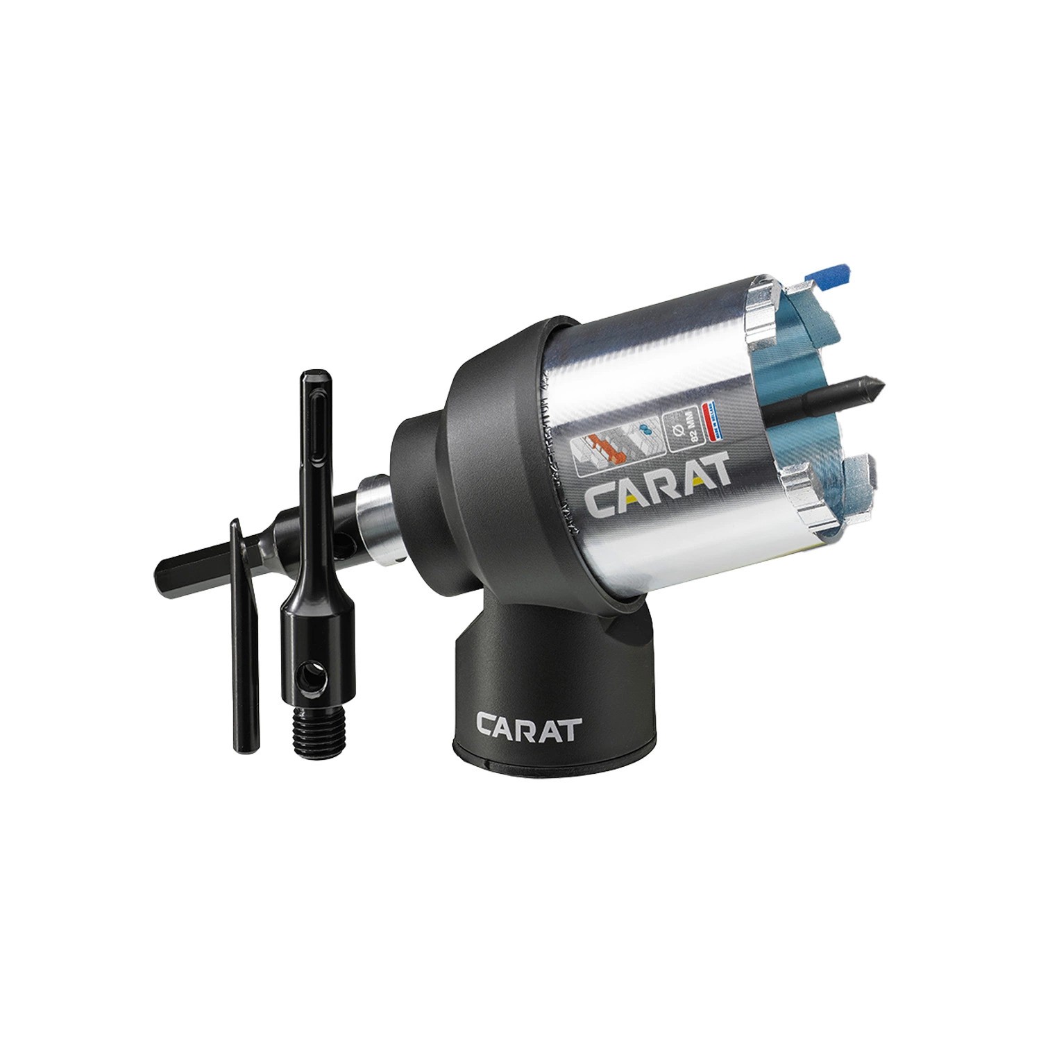 Carat DPB0390A25 Držač bušilice sa zaštitom od prašine + Box bušilica Premium 82mm