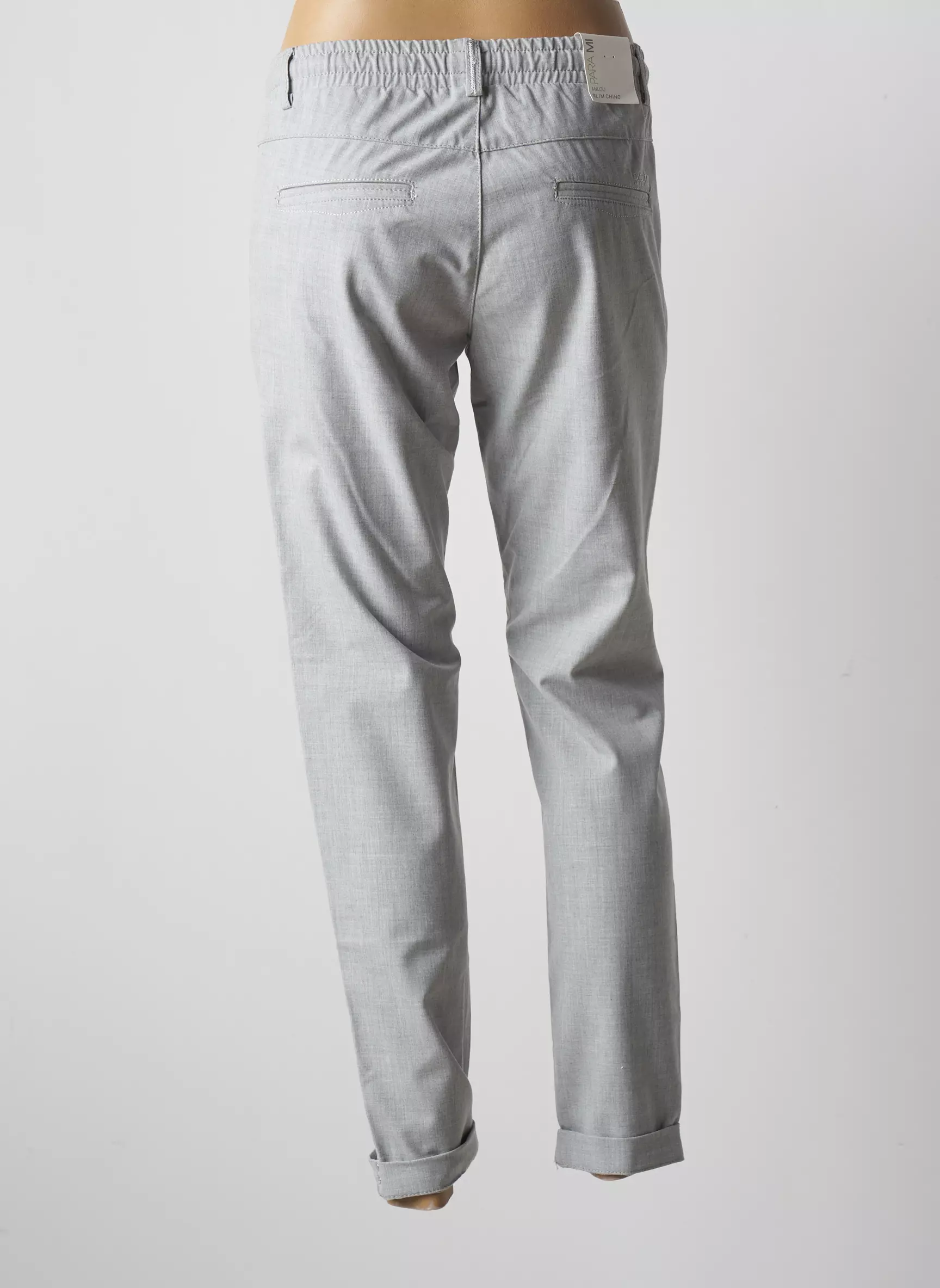 Para Mi Pantalons Chino Femme couleur gris