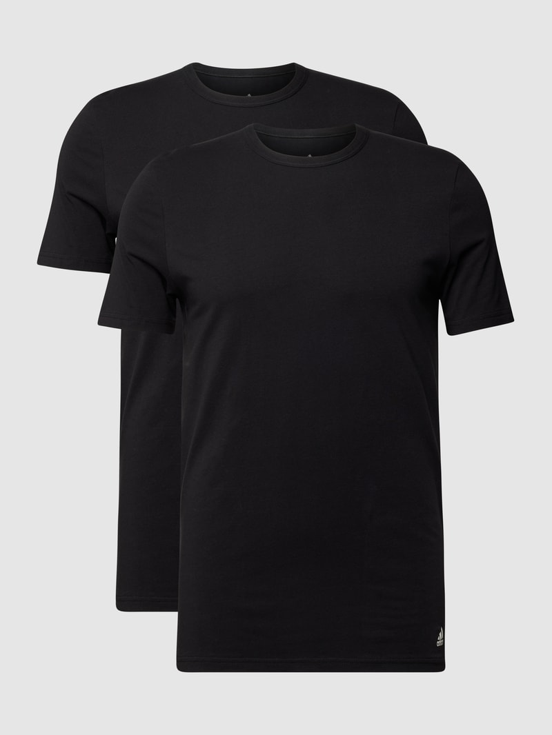 T-Shirt mit Baumwolle im 2er-Pack in schwarz