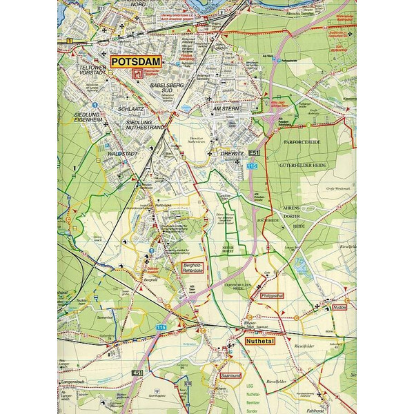 Südliches Berlin - Teltow, Ludwigsfelde und Umgebung 1 : 35 000. Radwander- und Wanderkarte - Wanderkarte
