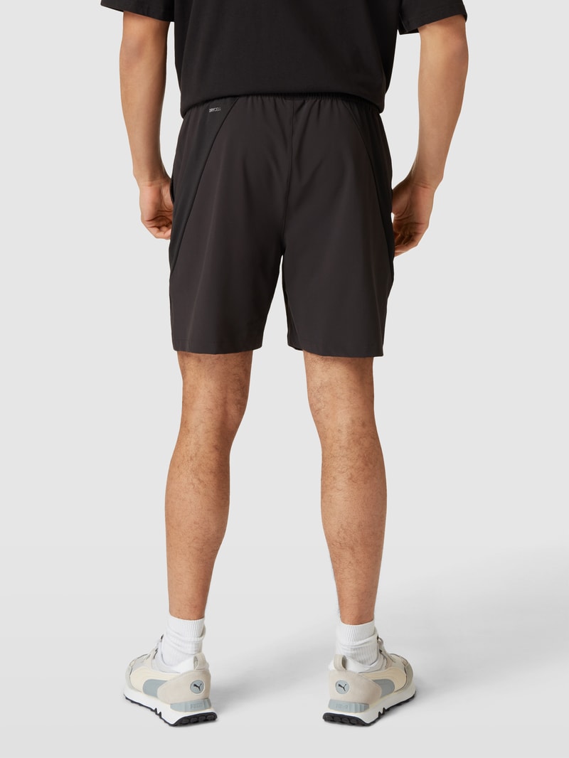Shorts mit Label-Print Modell 'Woven' in schwarz