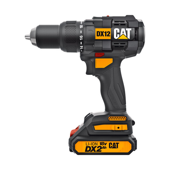 18V Schlagbohrmaschine, 65 Nm, DX12.3 inkl. 2 Akkus und Ladegerät