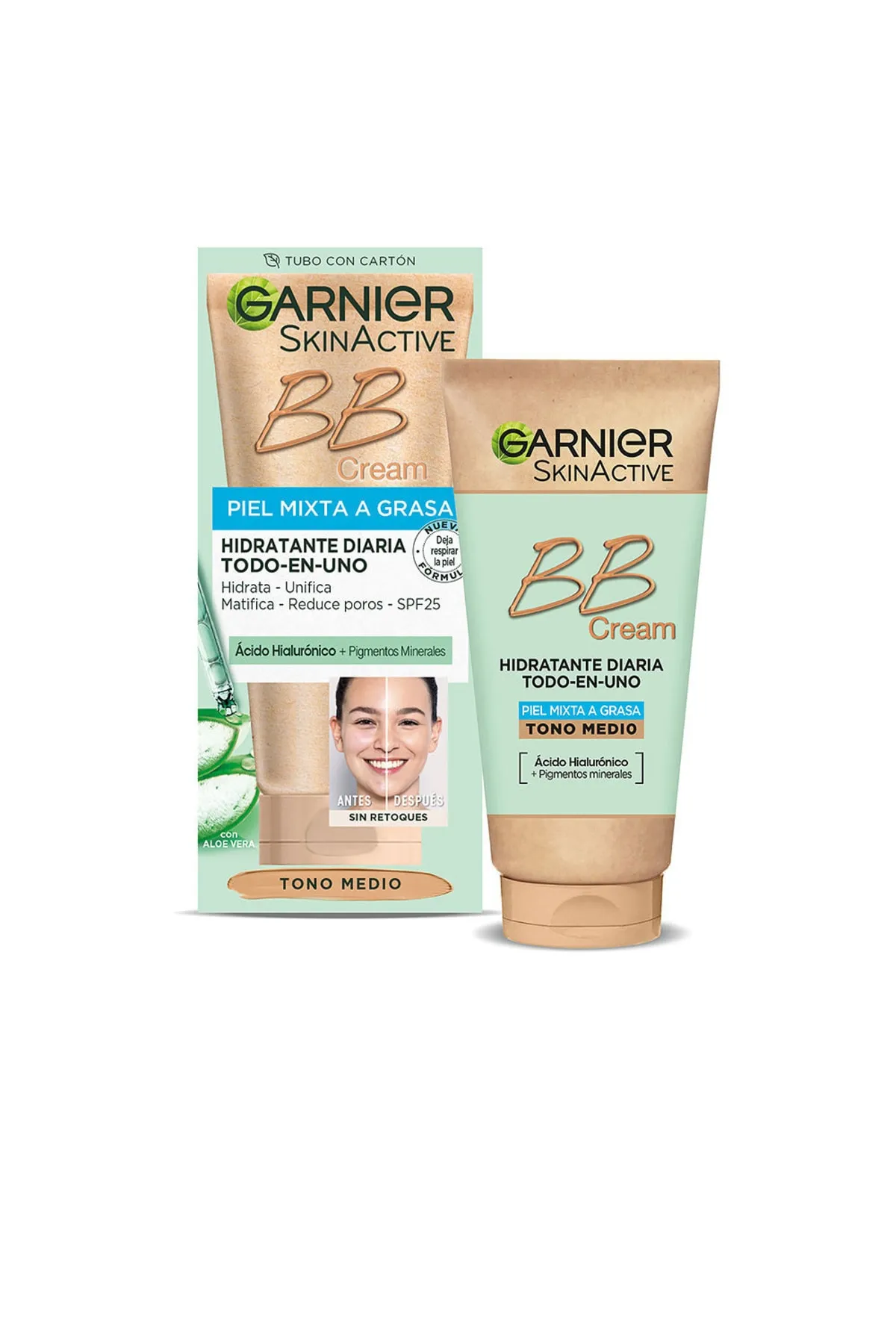 Garnier  Skinactive Bb Creme Piel Mixta A Grasa Spf25 #medium Garnier 50 ml