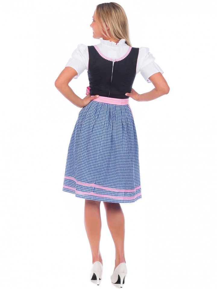 Edelnice Mini Dirndl 3-teilig in blau, rosa, schwarz günstig kaufen