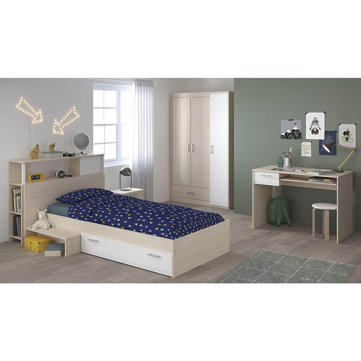 JUGENDZIMMER CHARLY 10 Kinderzimmer Set Komplett Möbel Modernes Design