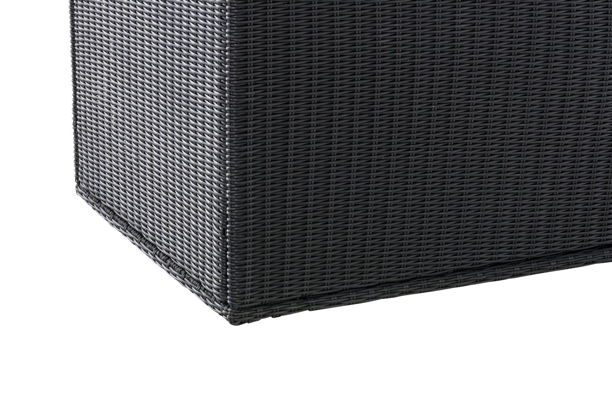 CLP Auflagenbox Comfy Rundrattan, Kissenbox aus Polyrattan