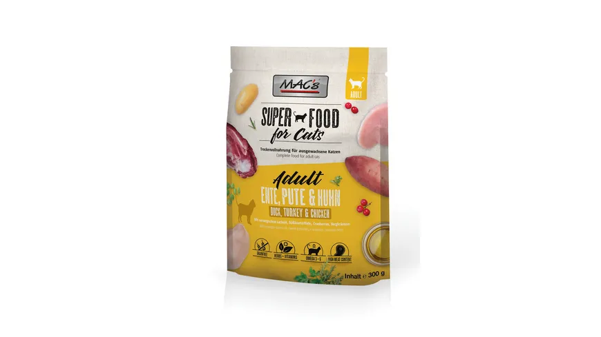 MAC's CAT Katzentrockenfutter Ente, Pute & Huhn 300 g
