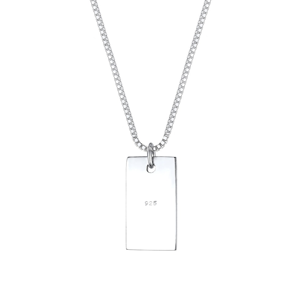 Elli Elli Collier Rectangle Pendentif Géo Basic Minimal Collier Femme - (925/1000) Arg Bijoux