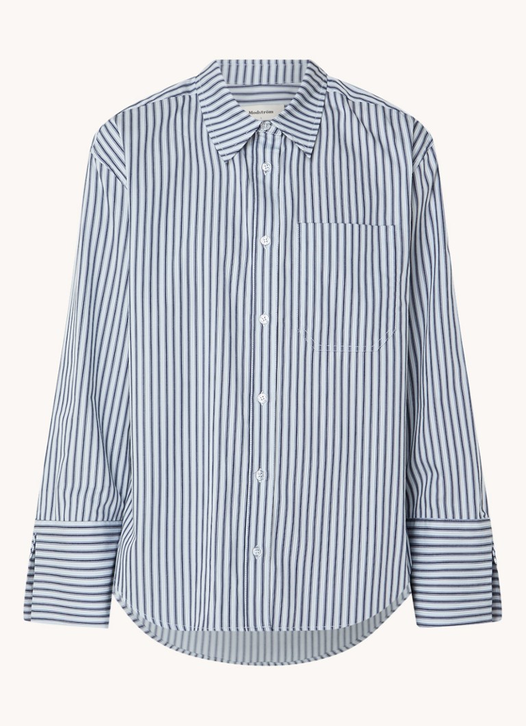Modström Lainey Bluse mit Streifenmuster und Brusttasche