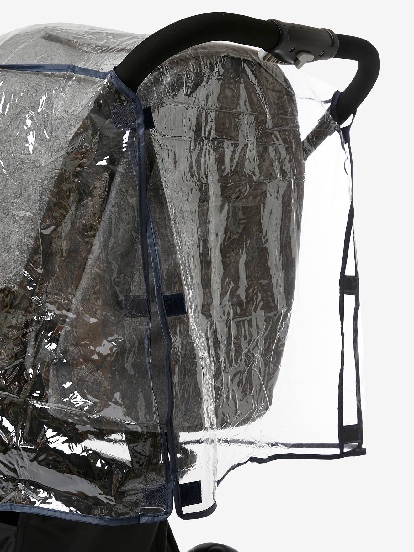 Vertbaudet Regenverdeck für Geschwisterkinderwagen - transparent