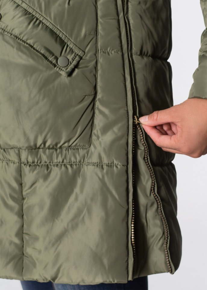Gefütterte Umstandsjacke mit Baby-Einsatz