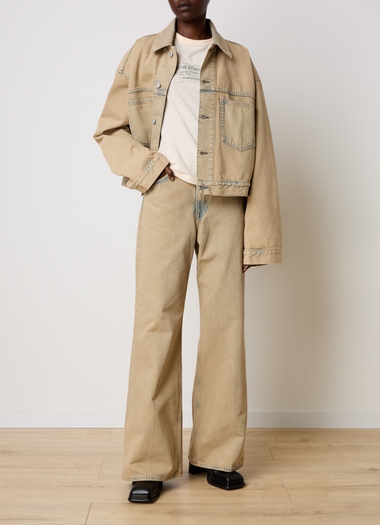Τζιν Acne Studios με ψηλή μέση και φαρδιά μπατζάκια σε χρωματιστό πλύσιμο