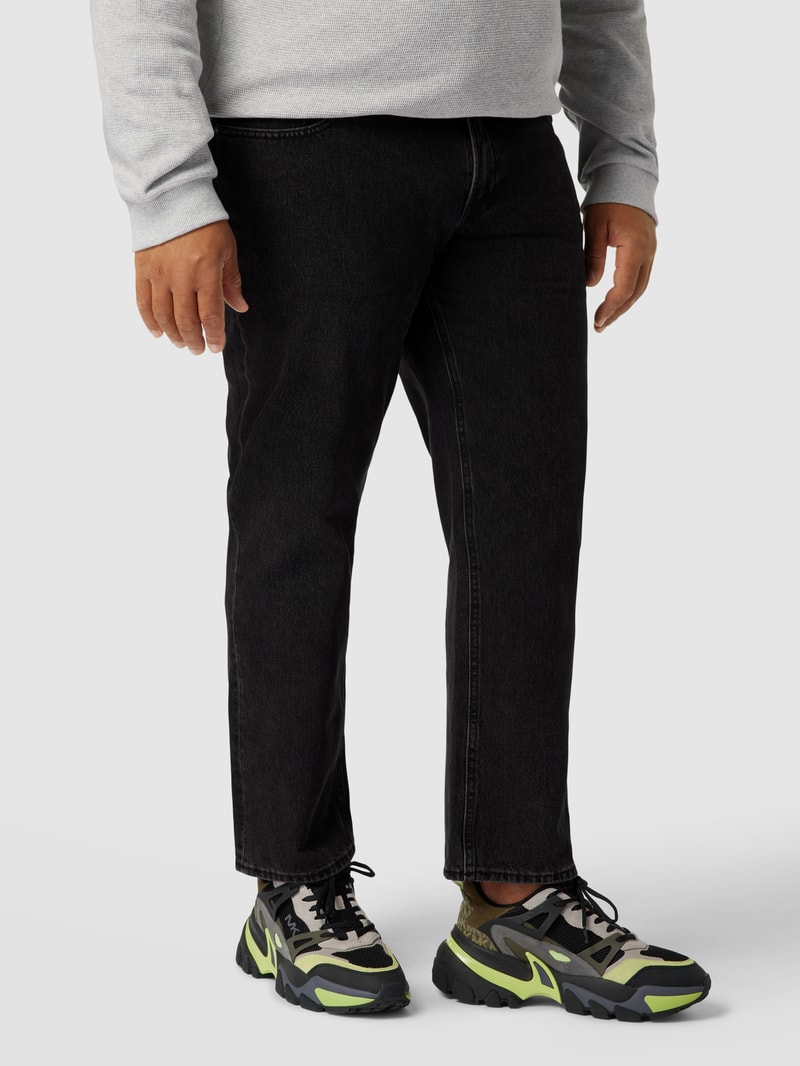 PLUS SIZE Jeans mit Label-Detail Modell 'MIKE' in anthrazit