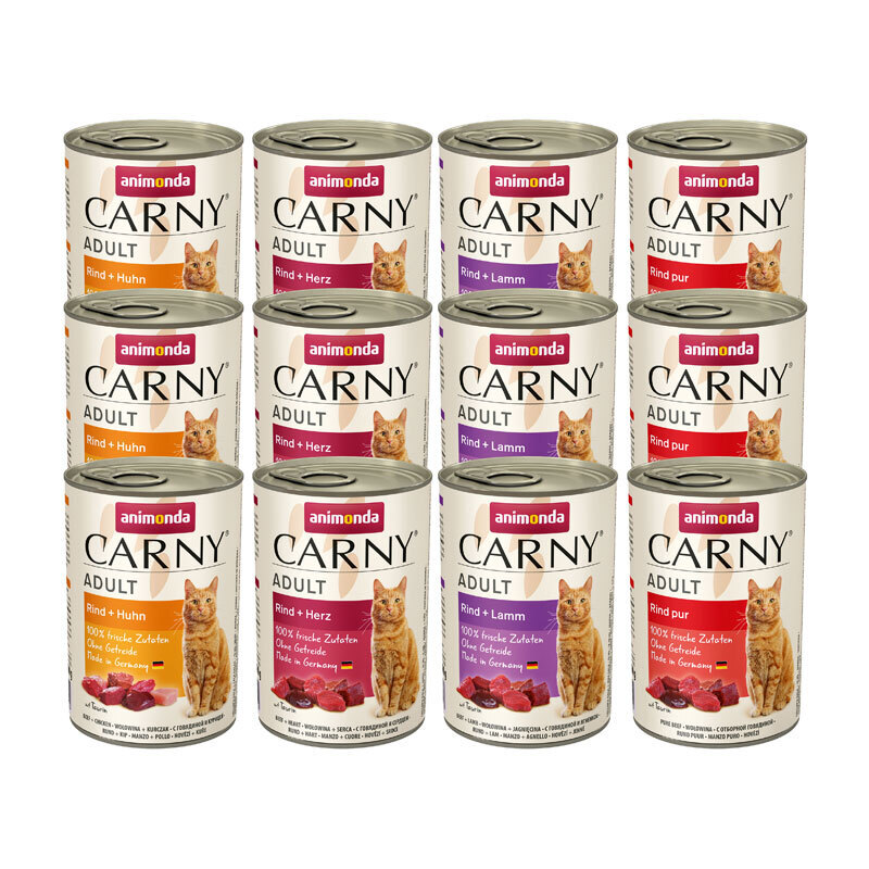 Animonda Nassfutter Animonda CARNY Adult Mixpaket 12x400g Fleisch-Menü 1