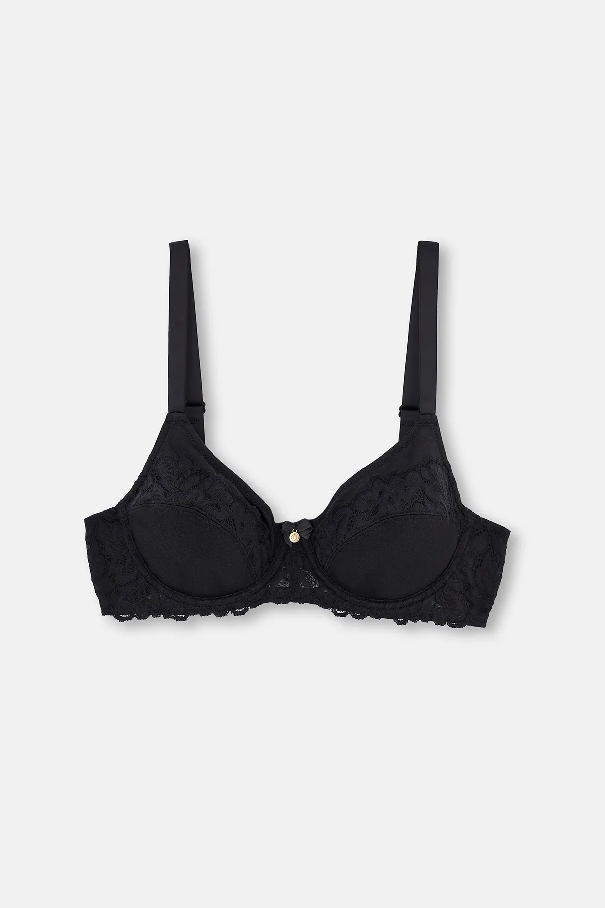 Dagi  Schwarzer Veronica-Accessoire-BH mit detailliertem Cupping