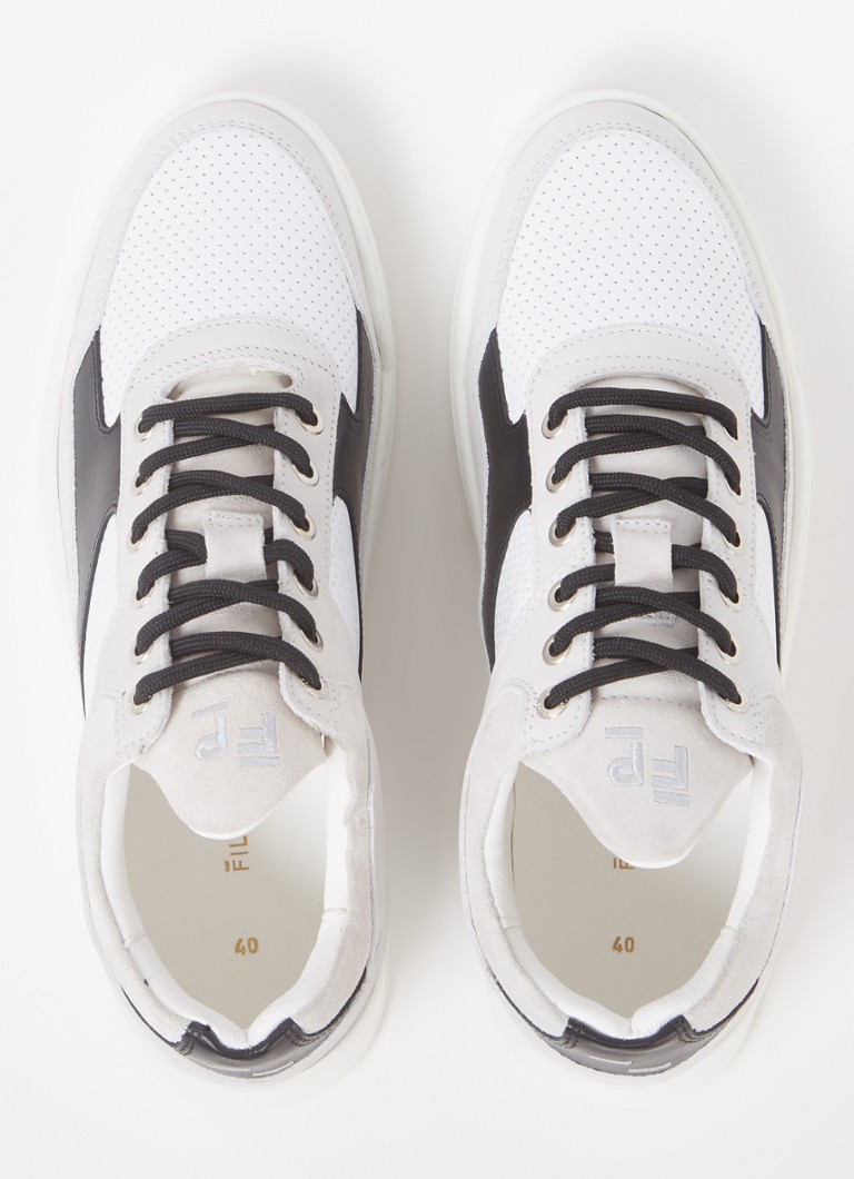 Kožené tenisky Filling Pieces Ghost so semišovými detailmi