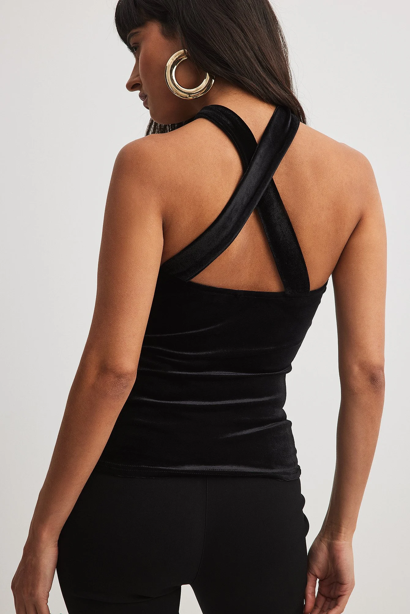 Samt-Top mit Choker