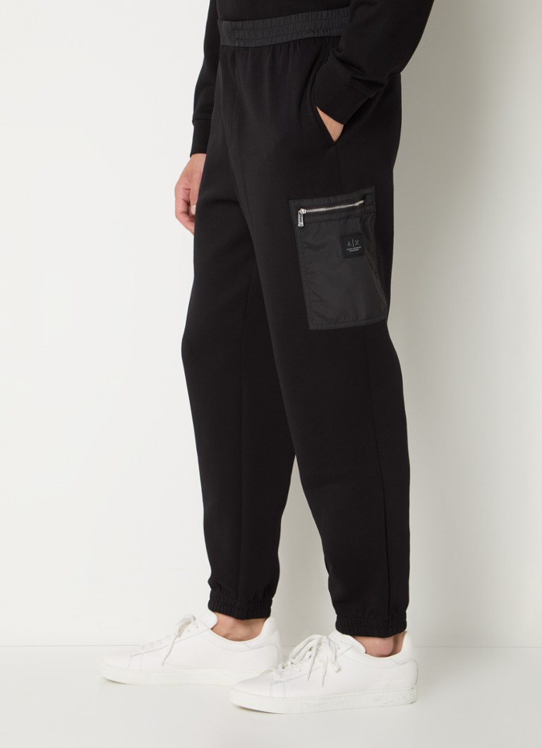 Armani Exchange Tapered fit jogging trousers with side pockets