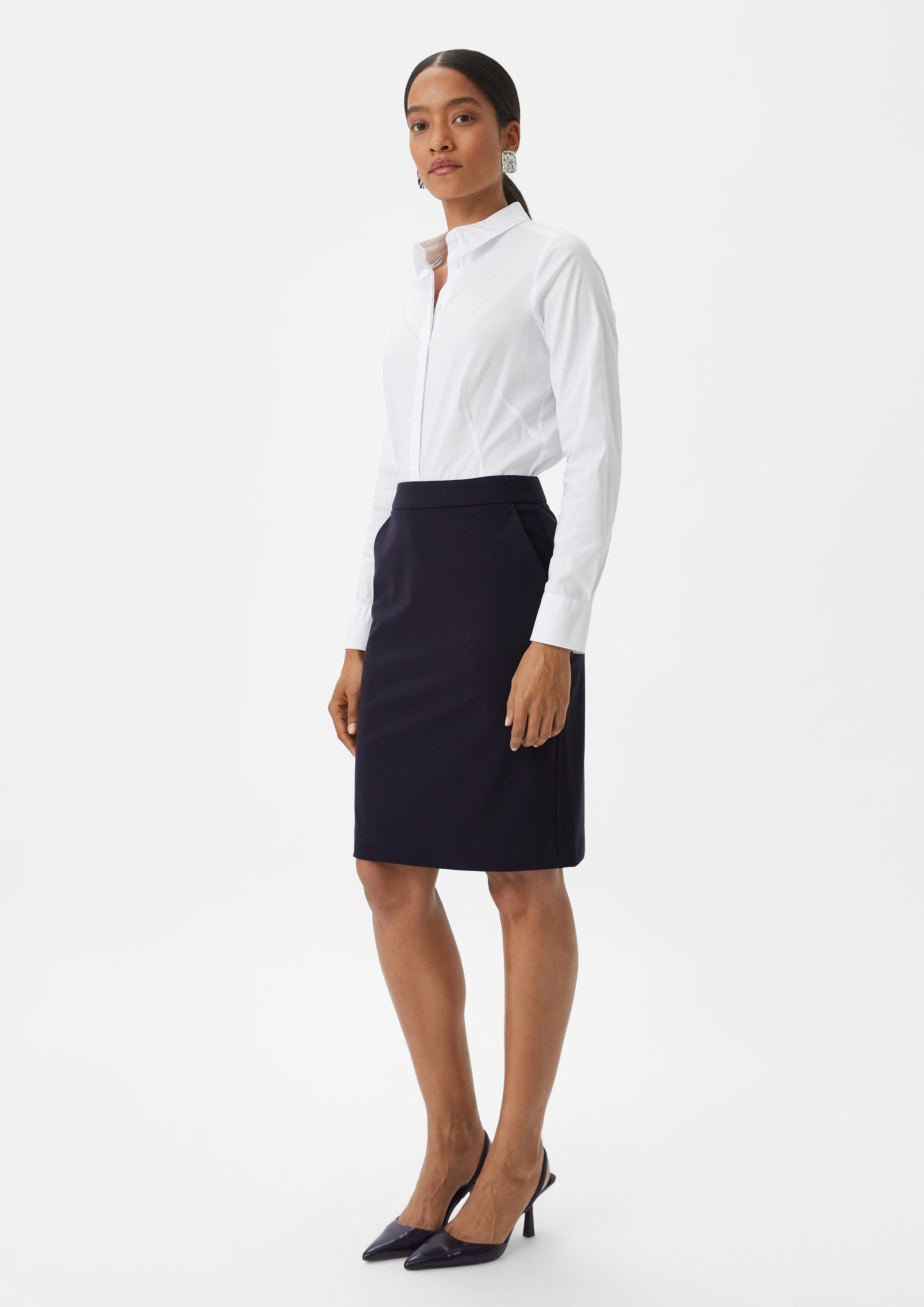 Rock mit Gehschlitz - navy