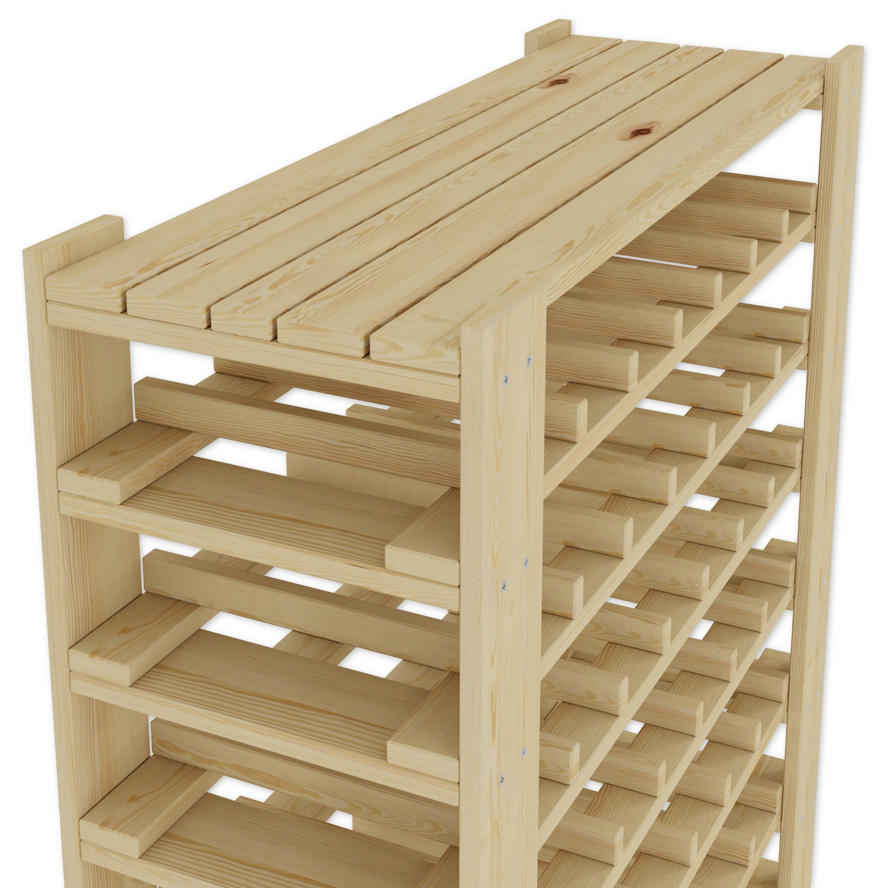Lenmar Weinregal Weinregal Weinregal Holz Flaschenregal für 91 Flaschen RW-5-3