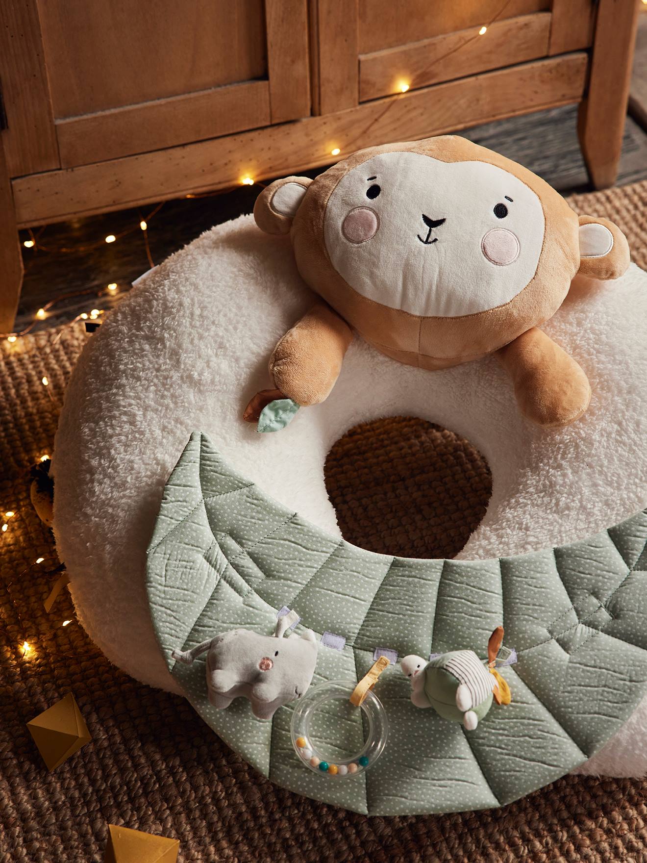 Coussin bébé des découvertes amis de la forêt