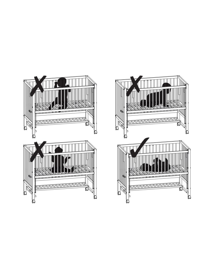 tiSsi tiSsi® XXL Anstell- / Beistellbett  HAJO Buche WEISS  124x64 cm günstig kaufen onesize