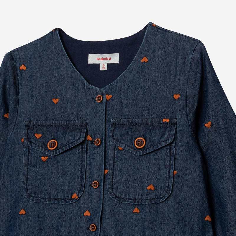 Robe fille denim brodé Catimini