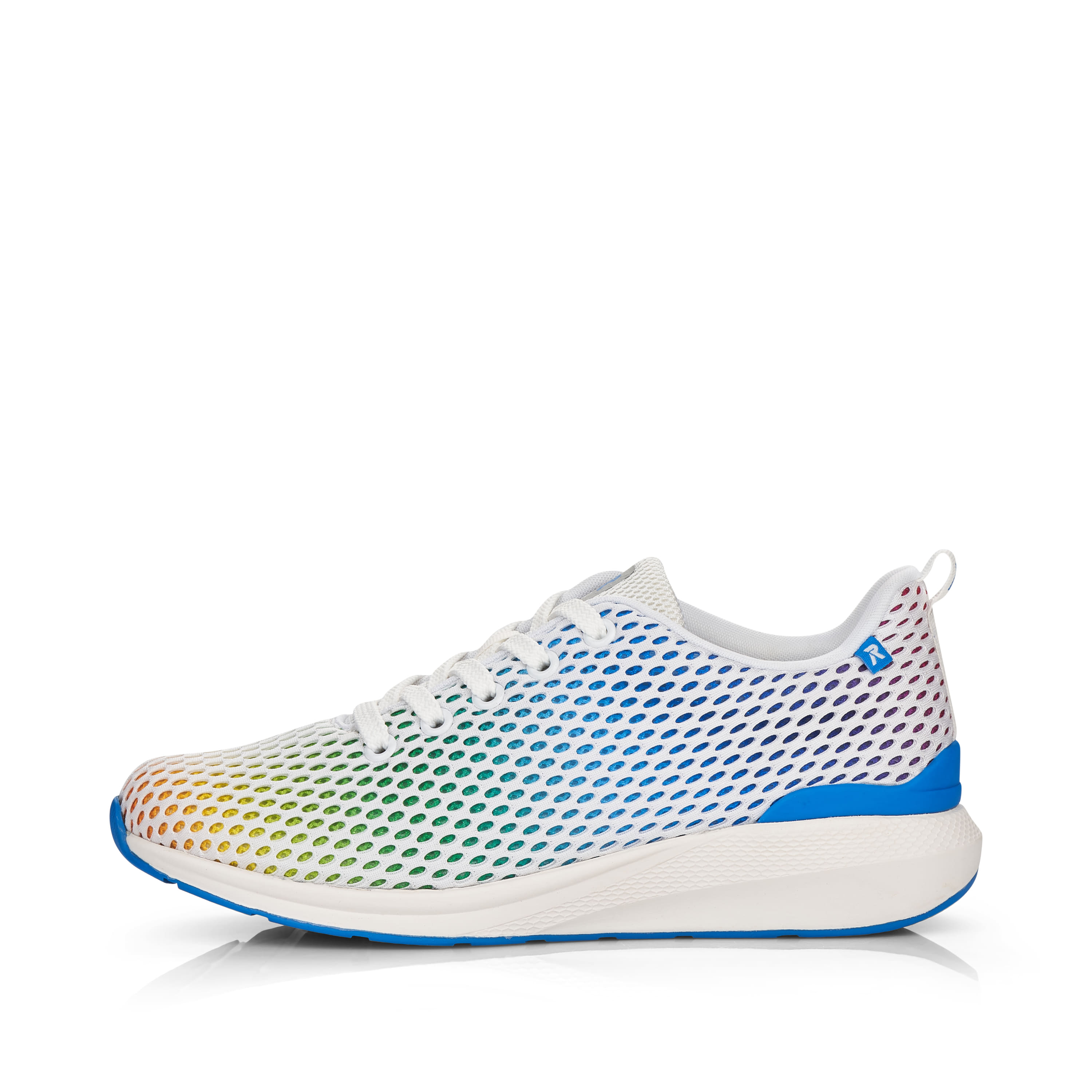Rieker Damen Sneaker Low crystal-white rainbow