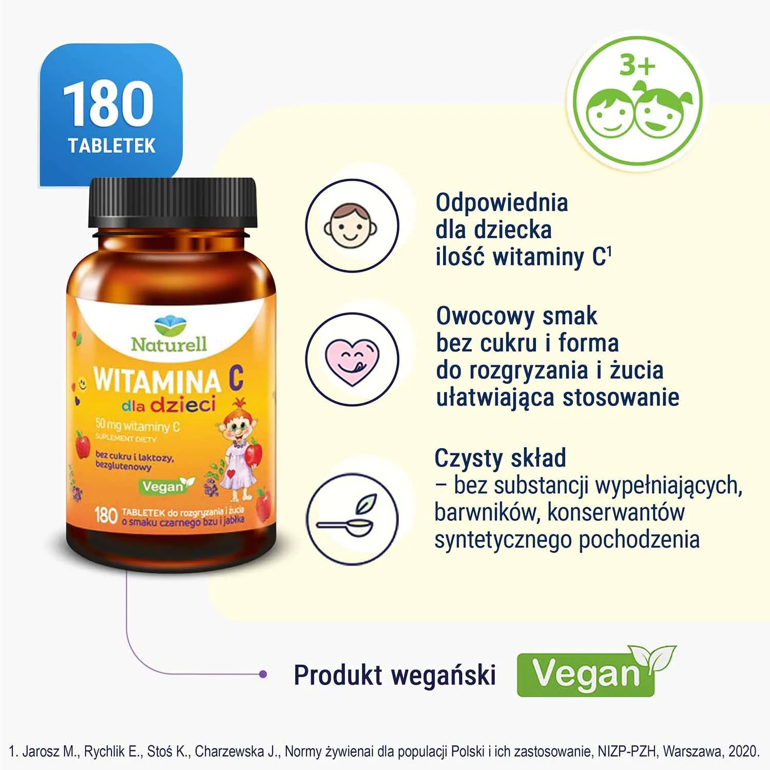 Naturell Βιταμίνη C για Παιδιά 180 Δισκία