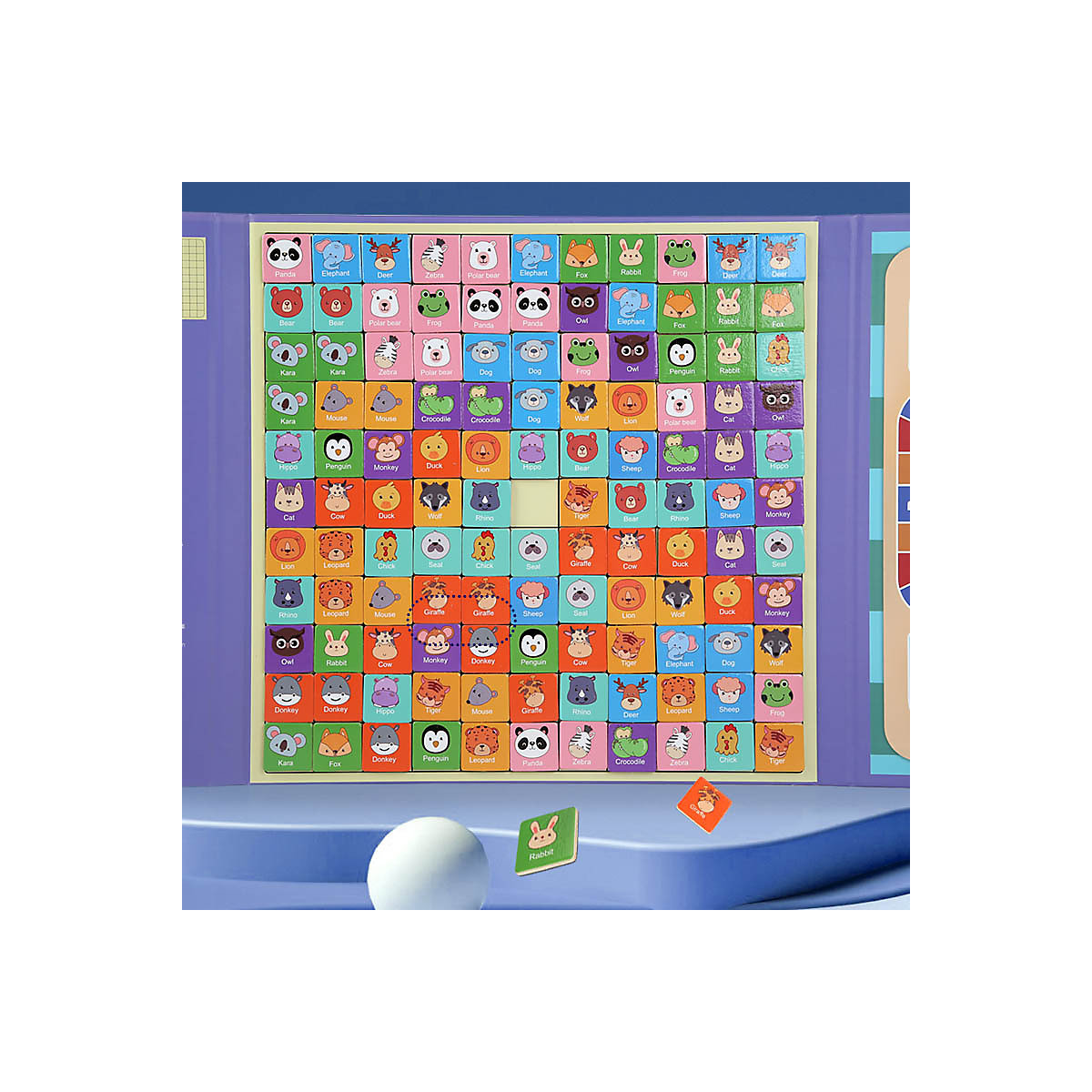 Kinderspielzeug aus Holz für die frühe Bildung 2-in-1-magnetisches Match-Match-Fliegen-Schachspiel