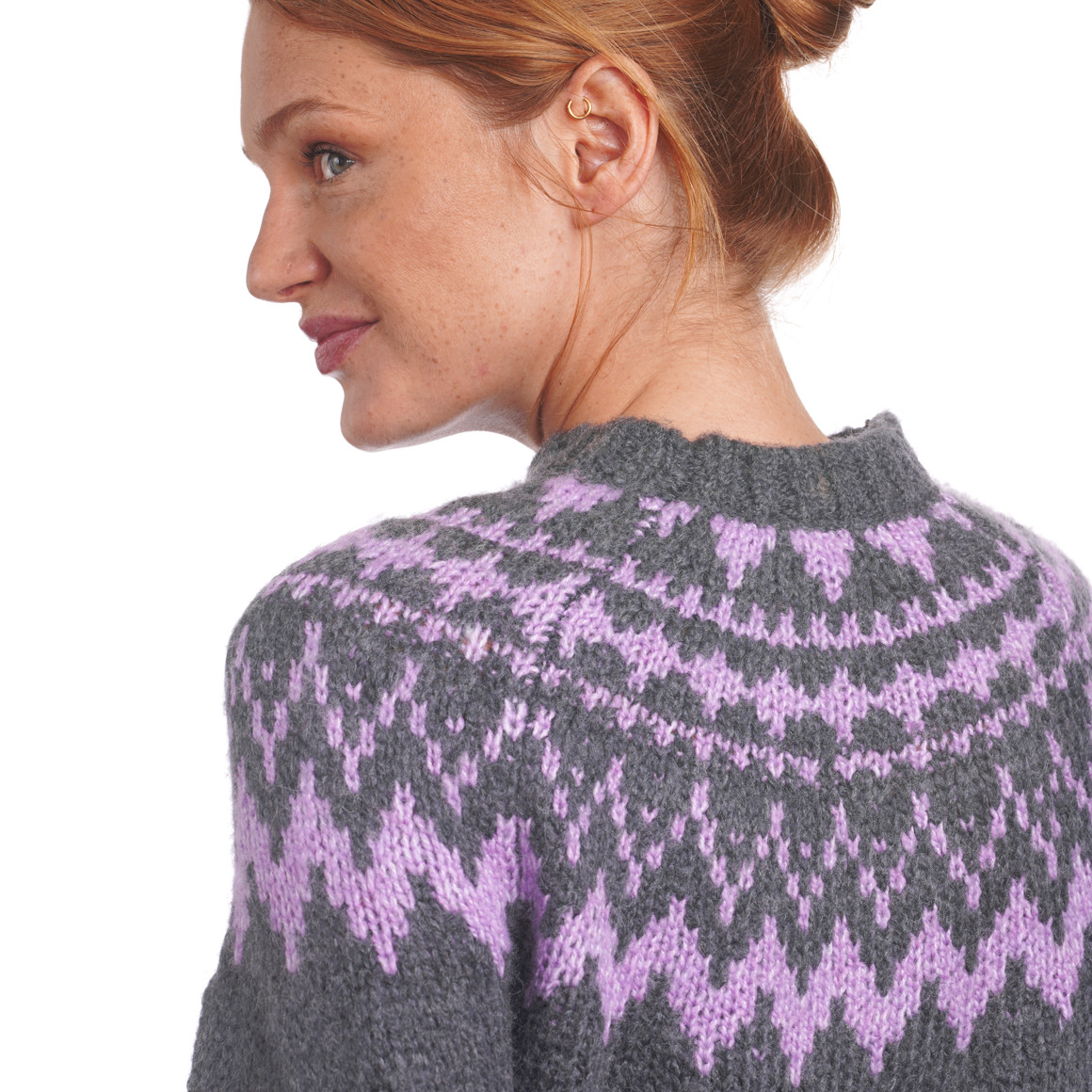 Damen Strickpullover mit Norwegermuster