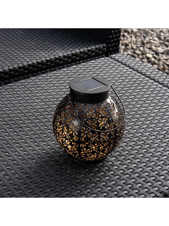 Intirilife Solar Laterne Lampe Gartenleuchte in Schwarz günstig kaufen onesize