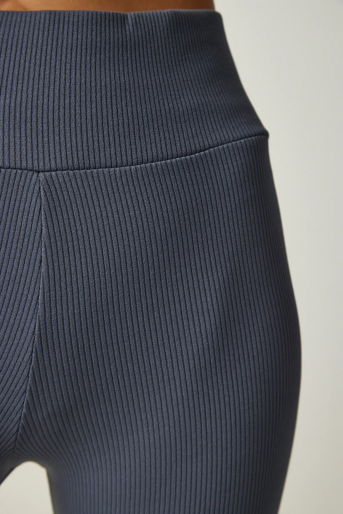 Happiness İstanbul  Graue Wickelstrumpfhose mit hoher Taille für Damen HW00003