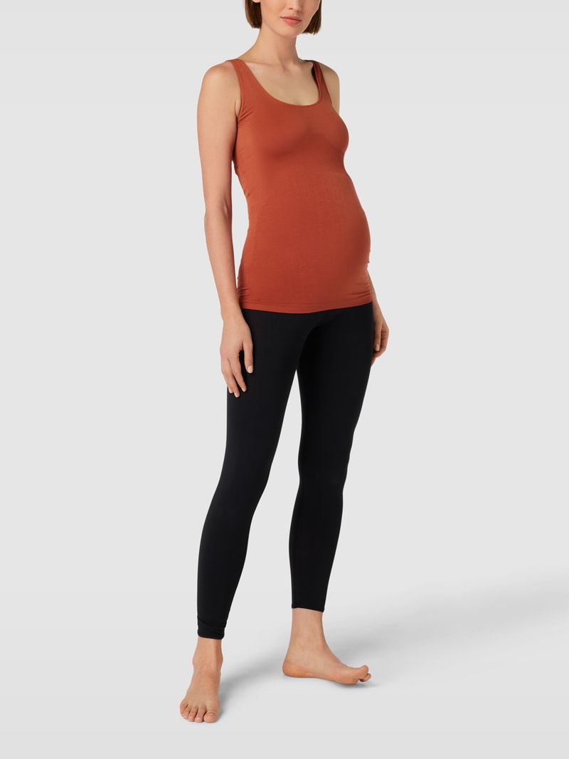 Umstands-Tanktop mit Rundhalsausschnitt Modell 'HEAL' in rostrot