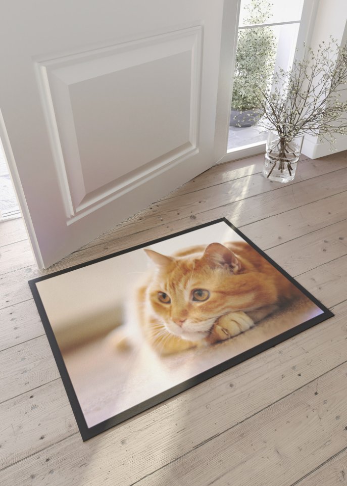 Fußmatte mit Katze
