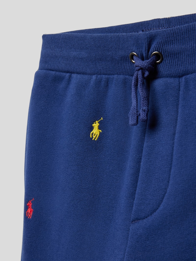 Sweatpants mit Logo-Stitching Modell 'ATHLETIC' in marineblau