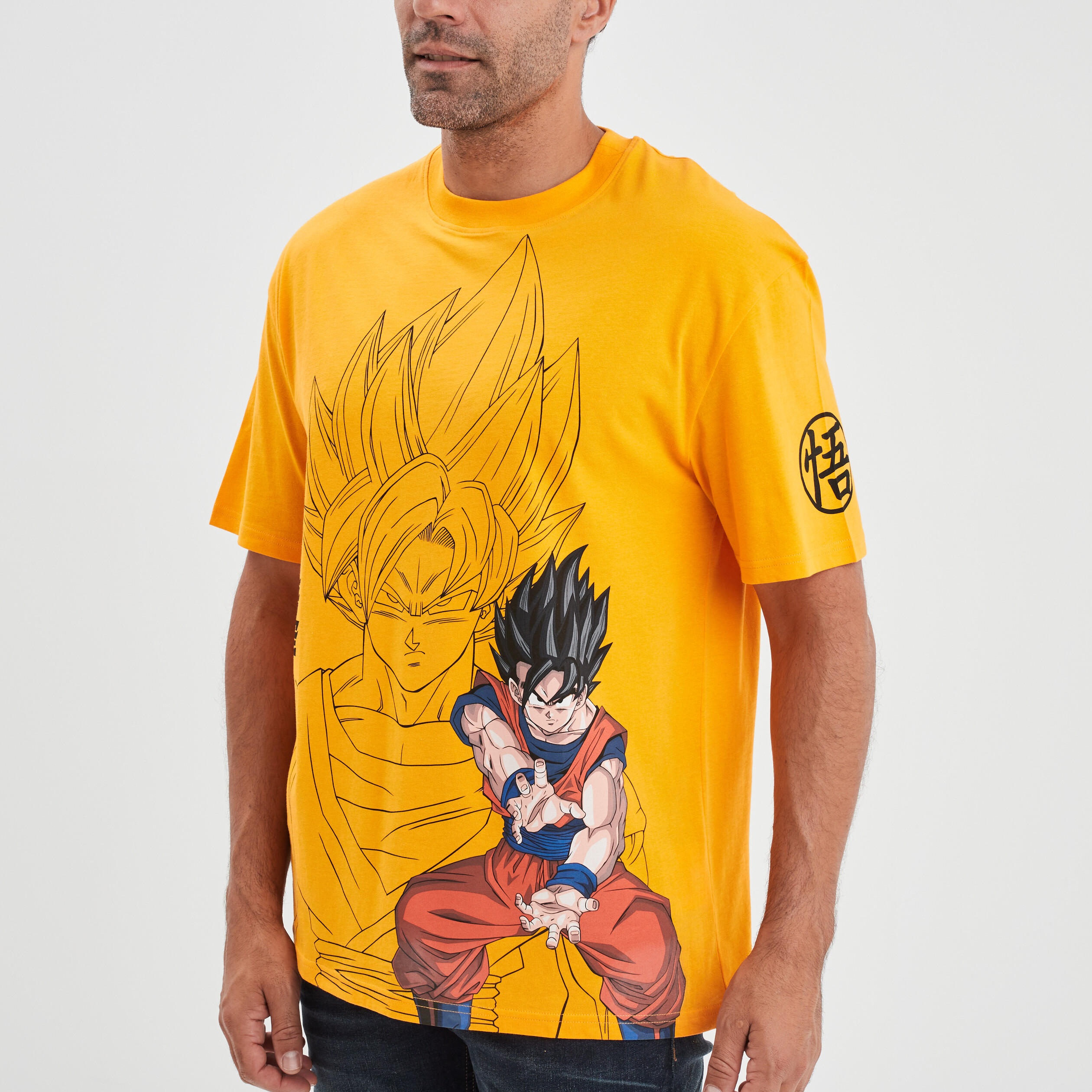 T-shirt col rond coton Dragon Ball Z orange foncé homme | La Halle