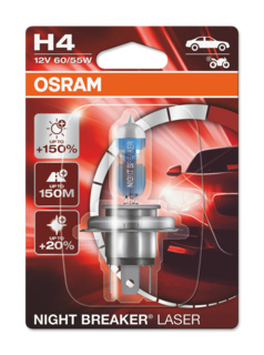 OSRAM Night Breaker Laser H4 12 V 55/60-W, 1 Stück - ATU