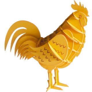 3D-Modell, Hahn, Spezialkarton, gelasert