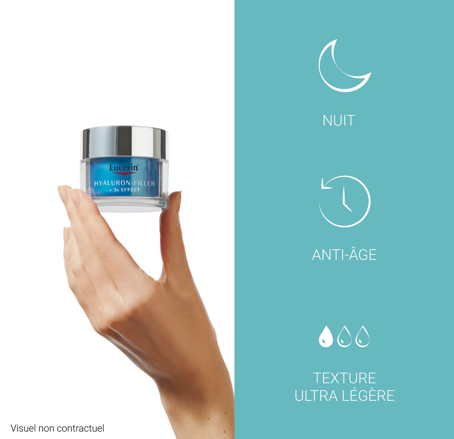 Eucerin Hyaluron-Filler + 3x Effect Soin de Nuit Booster d’Hydratation