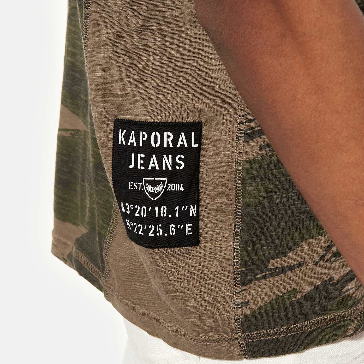 MAEL   T-shirt camouflage kaki Homme en 100% coton