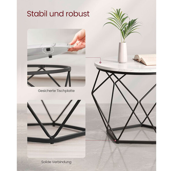 Beistelltisch, rund, 2er Set