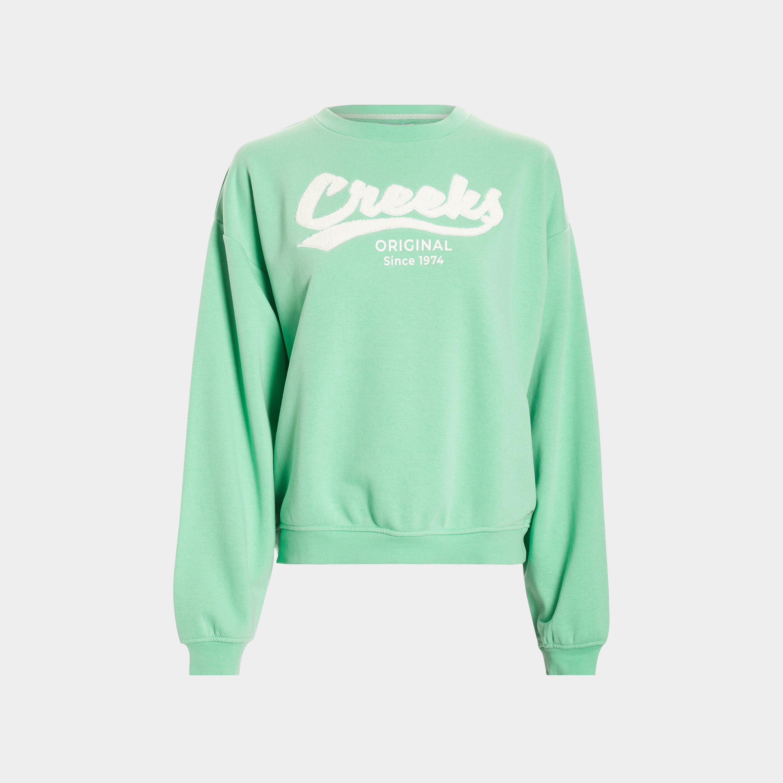 Sweat col rond Creeks vert femme | La Halle