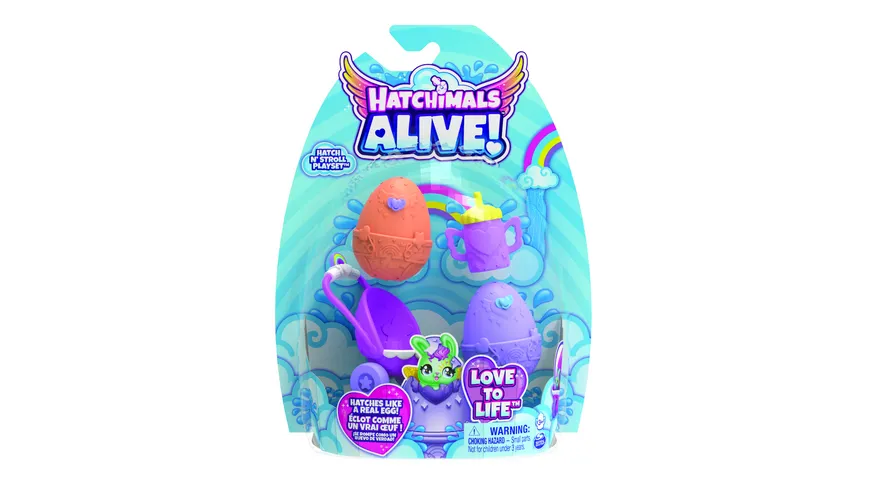 Spin Master - Hatchimals Alive Zwillingswagen Spielset