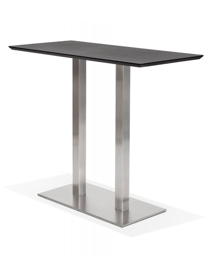 KADIMA DESIGN Hochtisch MAMBO BAR Schwarz Holz Metall | Modern Elegant in Schwarz günstig kaufen