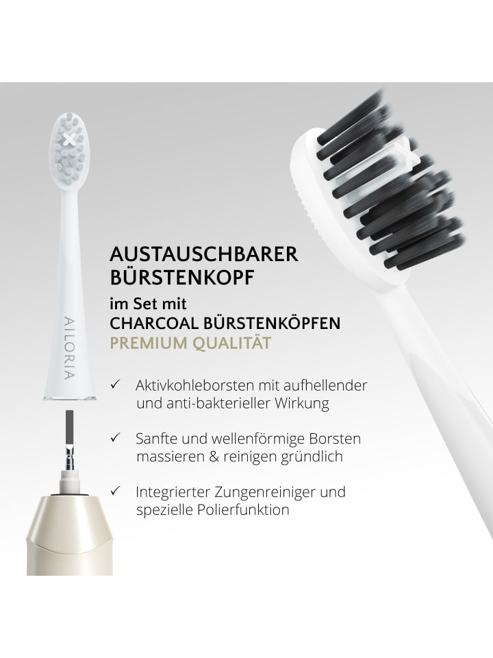 Ailoria SHINE BRIGHT SET USB-Schallzahnbürste in weiß günstig kaufen onesize