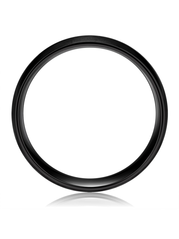 True Rebels Ring Edelstahl schwarz in schwarz günstig kaufen